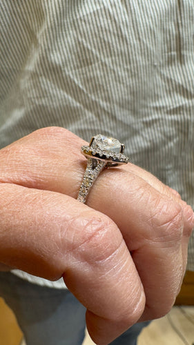 Bague Bague Solitaire or blanc diamant poire 1ct 58 Facettes