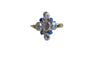 Bague 55.5 Antique yellow gold, diamond and sapphires ring 58 Facettes