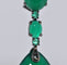 Boucles d'oreilles Boucles D'oreilles Chandelier Or Noir, Agate Verte Et Émeraude 58 Facettes