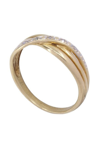 Bague 56 Bague moderne entrelacée diamants 58 Facettes 088421