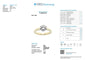 Bague 54 Bague solitaire certifiée HRD en or jaune et blanc avec diamant naturel de 1,30 ct 58 Facettes