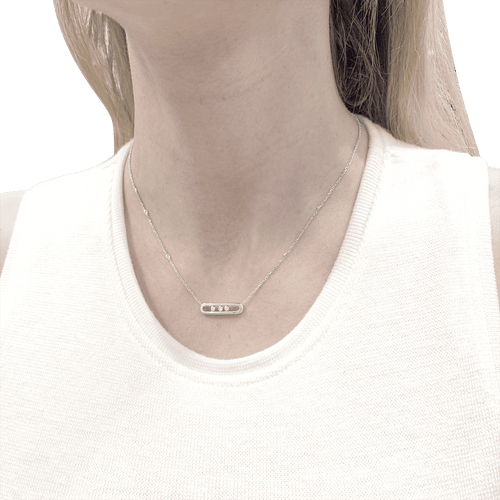 Collier Collier-Sautoir Messika, "Baby Move", or blanc, diamants. 58 Facettes 34538