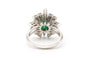 Bague 53 Bague - Bague contemporaine sertie d’émeraude et diamants en or blanc 18 carats 58 Facettes 23331