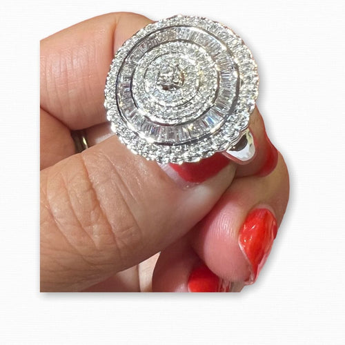 Bague 55 Bague Diamants, or blanc 18 carat 58 Facettes 6430A