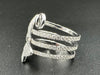 55 GUCCI ring. "Flora" collection, 18K white gold and diamond ring 58 Facettes