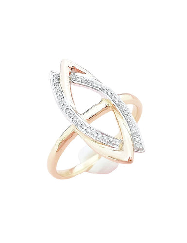 Bague 54.5 Bague Moderne Diamants Or 2 tons 58 Facettes AA 1613