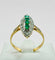 Bague Bague Marquise avec émeraudes et diamants 58 Facettes 50264