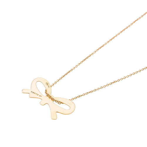 Ginette NY Collier Pendentif Mini bow Or rose 58 Facettes 2678581CN