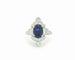 Bague Bague en or blanc avec saphir de 2,50 ct et diamants de 1,5 ct 58 Facettes 7412