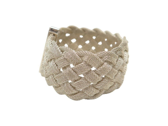 Bracelet bracelet TIFFANY & CO somerset tresse maille en argent 925 t 18 46.5 gr 58 Facettes 267971