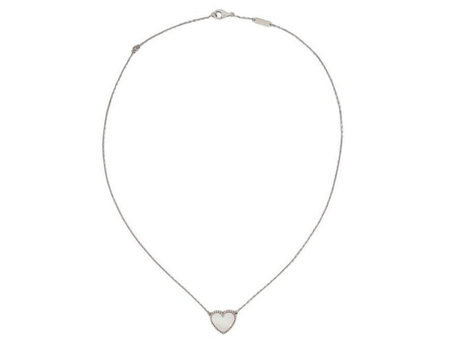 Collier collier VAN CLEEF & ARPELS chanceux alhambra coeur nacre ou 18k 58 Facettes 268918