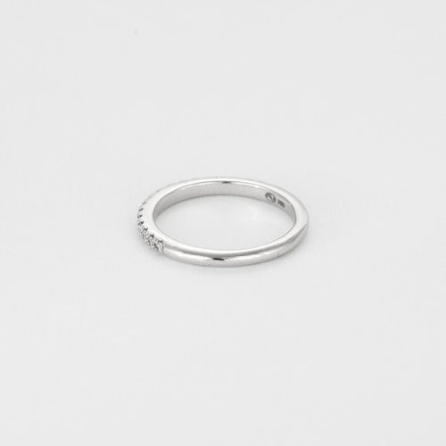 Bague 53 Alliance en or blanc et diamants 58 Facettes LP554/13