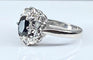 Bague 46 Bague en or blanc saphir et 10 diamants 58 Facettes AB361
