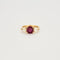 Bague 52 Bague or jaune rubis et diamants 58 Facettes