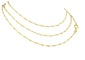 Collier sautoir en or jaune d'une longueur de 136 cm