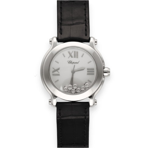 Montre Montre Chopard Happy Sport - Acier - 36 mm - 7 diamants - 2015 - Full Set 58 Facettes FB10096