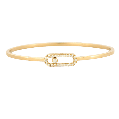 Bracelet Messika - Bracelet Jonc flex pavé Move Uno MM en or jaune et diamants 58 Facettes 58FC27