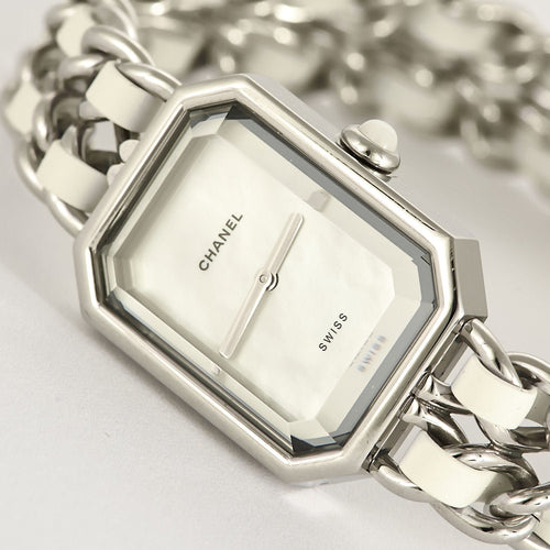 Montre CHANEL - Montre Première en acier et cuir XXL 58 Facettes