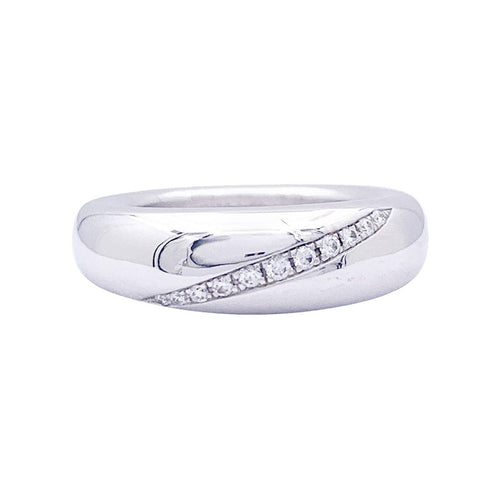 Bague 52 Bague Chaumet "Anneau" or blanc, diamants. 58 Facettes 33538