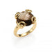 54 GUCCI ring - Horsebit yellow gold and smoky quartz ring 58 Facettes 160447J85108090