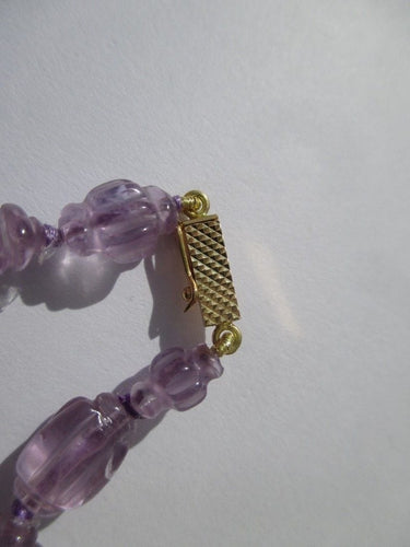 Collier Collier améthystes fermoir en or 58 Facettes
