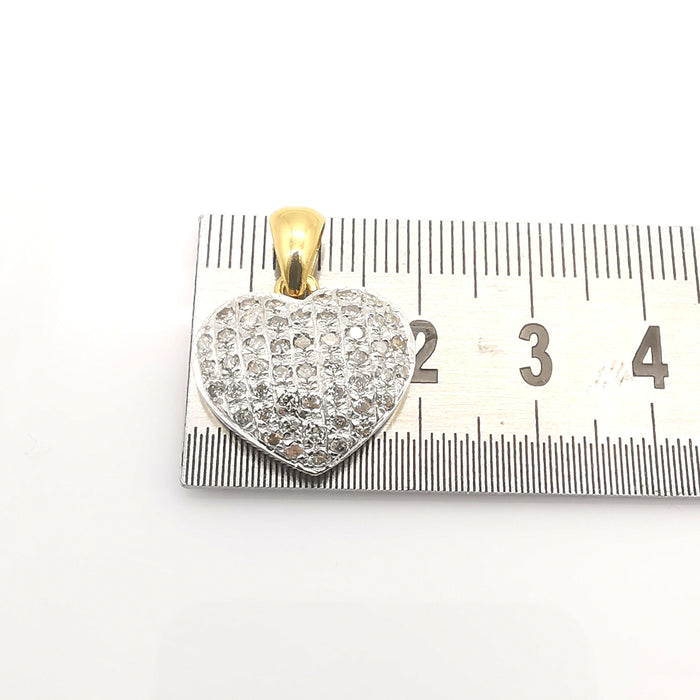 Pendentif Pendentif cœur en or & diamants 58 Facettes