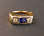 Ring 52 Blue stone and diamond ring, 2-tone gold 58 Facettes