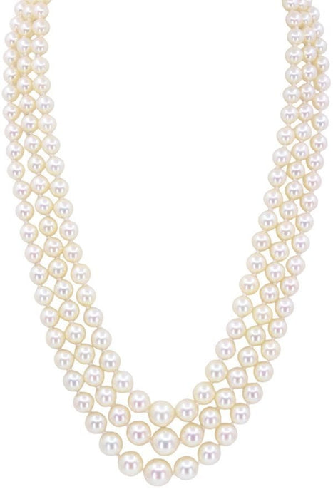 Collier collier de perles 3 rangs 58 Facettes 091081