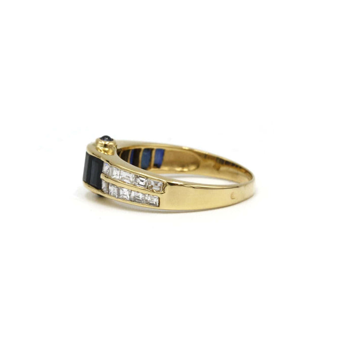 Bague 51 Bague or jaune, saphirs diamants 58 Facettes 220435R