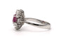 Bague 54 Bague contemporaine sertie d’un saphir rose en or blanc et diamants 58 Facettes 23282