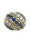 PIAGET. Bague vintage or jaune 18K, saphirs et diamants