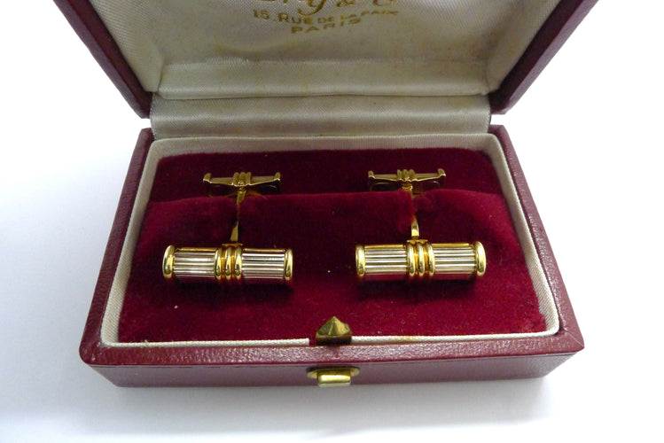 Boutons de manchette Boutons de manchettes or jaune Bry & G années 30 58 Facettes