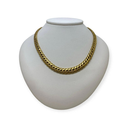 Collier Collier maille anglaise en or jaune 58 Facettes 330081536
