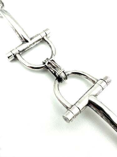 Bracelet HERMES. Collection "Mors", bracelet vintage en argent 800 58 Facettes