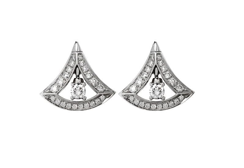 Boucles d'oreilles BVLGARI - Boucles d'oreilles Diva's Dream or blanc diamants 58 Facettes 123