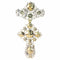Baroque Brilliance: À la Jeannette Diamond Heart Cross Pendant
