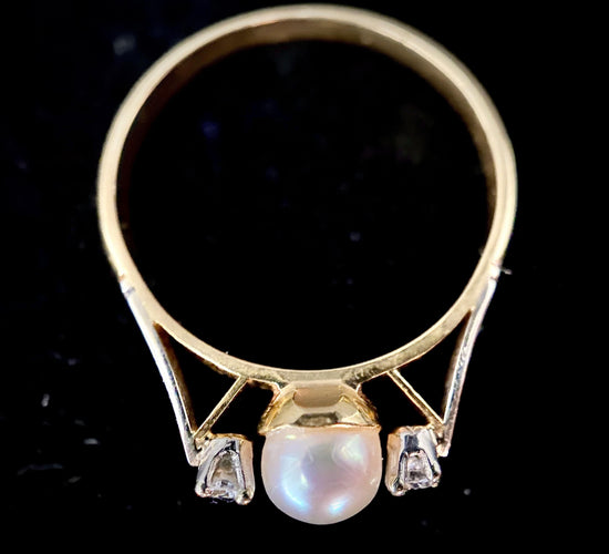 Bague 58 Bague sertie de perles fines 58 Facettes