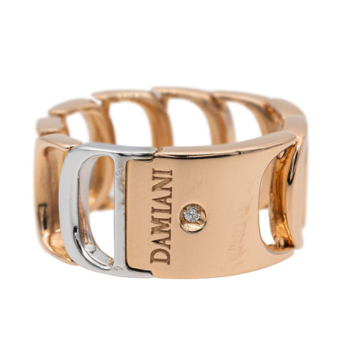 Bague 55 Damiani Bague  Or rose, Or blanc Diamant 58 Facettes 2582394CN