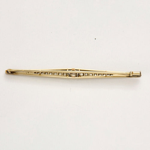 Broche Broche de style art déco en Or blanc 18k Diamant 58 Facettes 250293