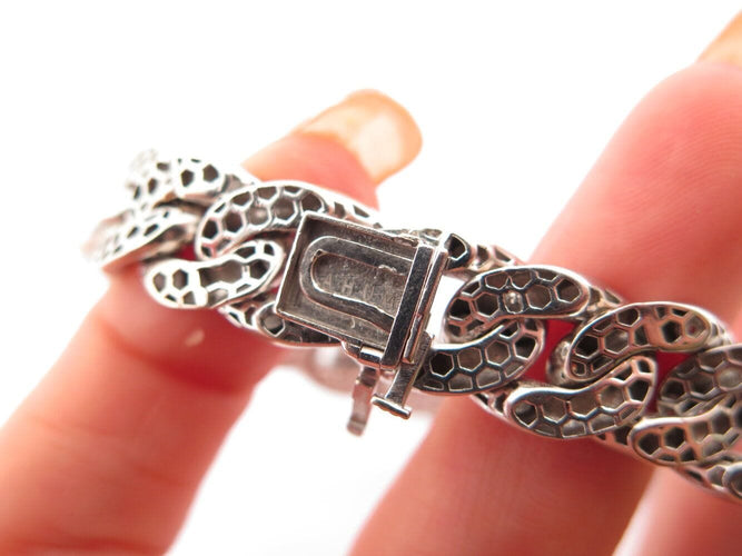 Bracelet bracelet EDOUARD NAHUM gourmette diamants 3.12ct en or blanc 18k 58 Facettes 269762