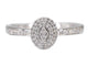Bague entourage en or blanc avec diamants