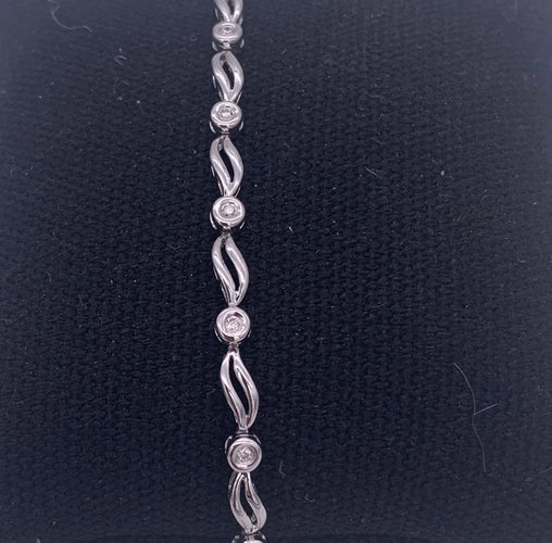 Bracelet Bracelet Or Gris et diamants 58 Facettes