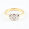 Bague 54 Bague solitaire ancien en or jaune et blanc 18k avec diamant brillant 58 Facettes 159/24 F