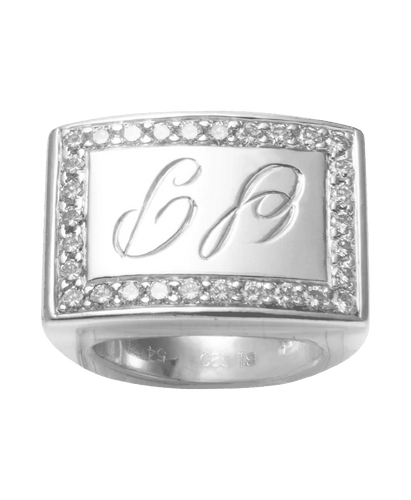 Bague 52 Chevalière Piaget Or blanc 18K Diamant 58 Facettes BO200174/PAVAGEDIAMANTS