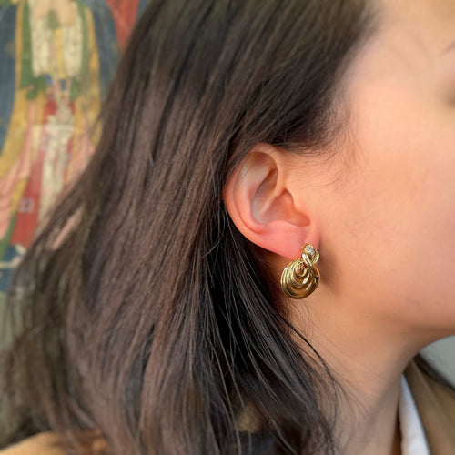 Boucles d'oreilles Boucles d'oreilles - Or jaune et diamants 58 Facettes 160188R