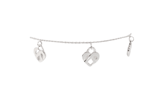 Bracelet Bracelet Poiray Coeur Entrelacé en or blanc 58 Facettes 32973