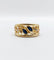 Bague 55 Bague bandeau Art Nouveau or jaune, saphirs navette, diamants 58 Facettes A04687