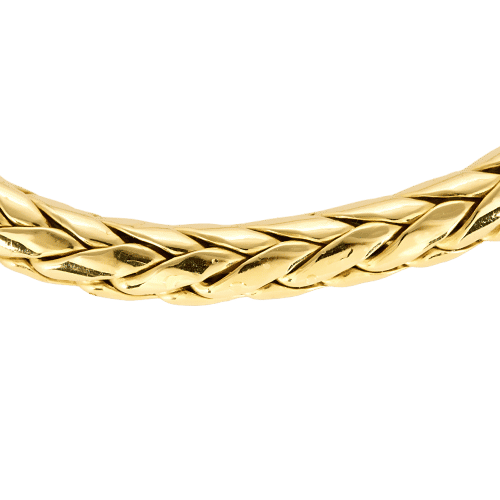 Collier Caplain - Collier en or jaune à maille palmier 58 Facettes ASN0629