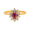 Bague 50 Bague Marguerite Or jaune Rubis, Diamant 58 Facettes 4776440CN