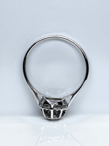 Bague 53 Bague solitaire en or blanc et diamant 58 Facettes AB587